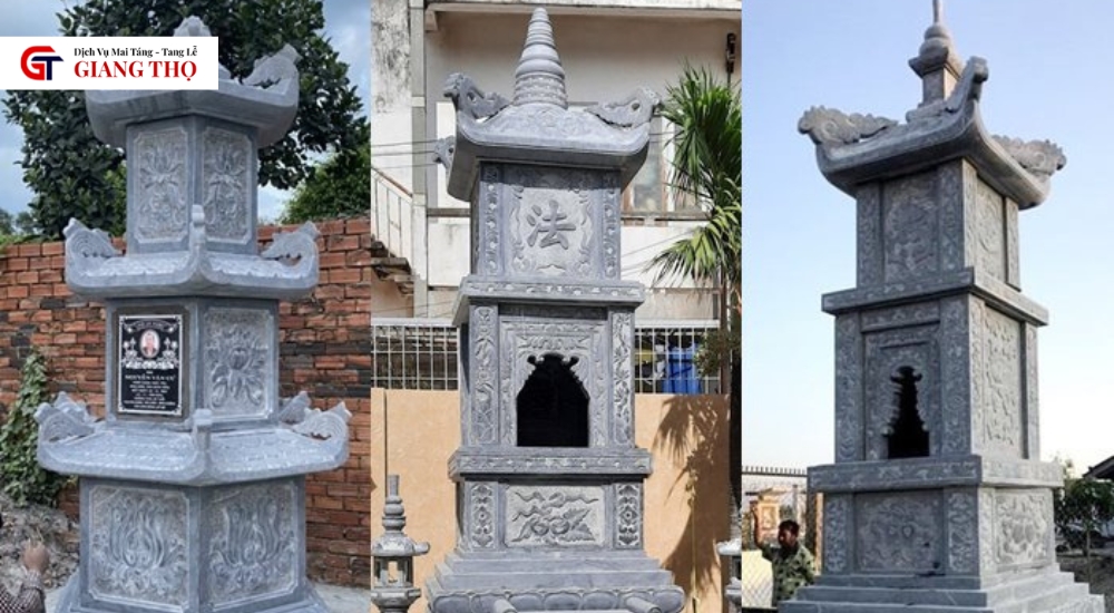 Tro cốt được lưu giữ trang nghiêm tại tháp cốt hoặc đài hóa thân