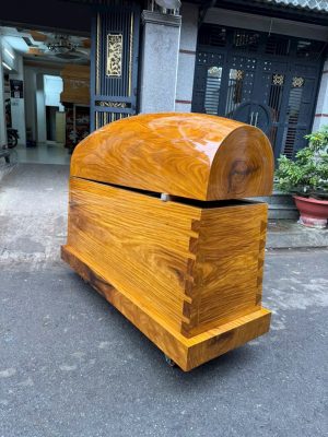 Hòm Cối Gỗ Tràm Bông Vàng
