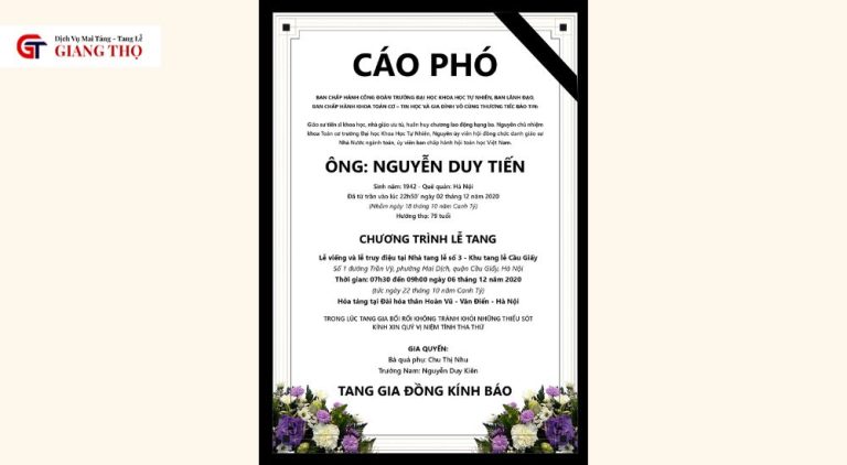 Mẫu Cáo Phó Tin Buồn Cách Viết Và Những Lưu ý Quan Trọng 
