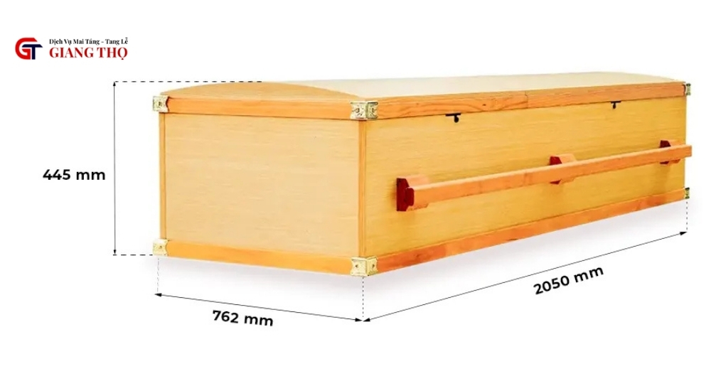 Quan tài làm bằng MDF cơ bản, nhẹ và dễ sử dụng cho hỏa táng